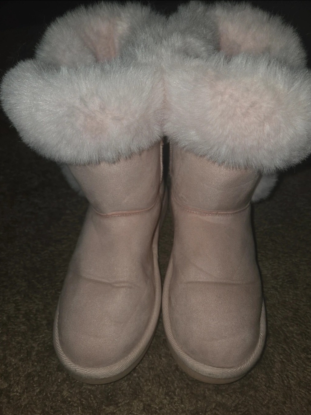 Juicy Couture Plush Faux-Fur Cuff Pink Winter Boots
